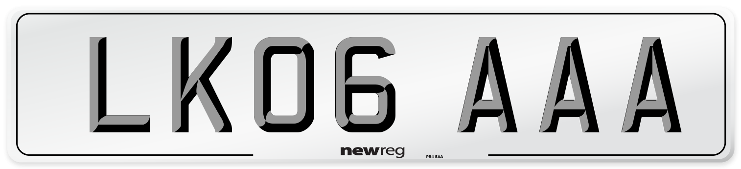 LK06 AAA Number Plate from New Reg